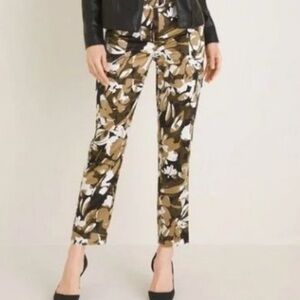 Chico's Brown and Black Camouflage Pants with elegant side cargo pockets 6T